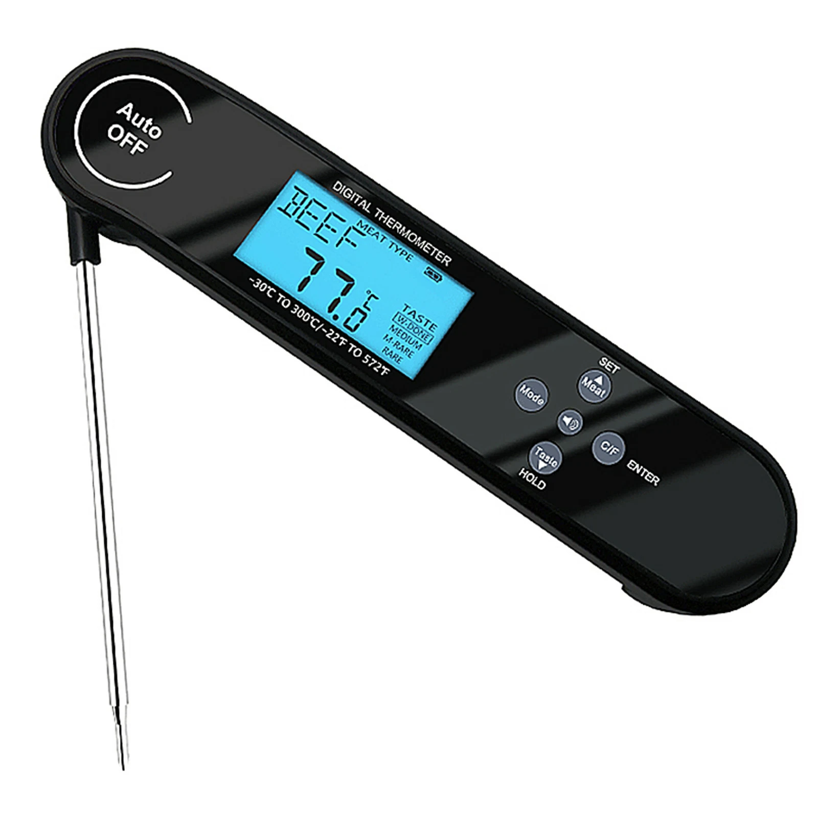 Waterproof Digital Electronic Kitchen Cooking Instant Read Meat Thermometer BBQ