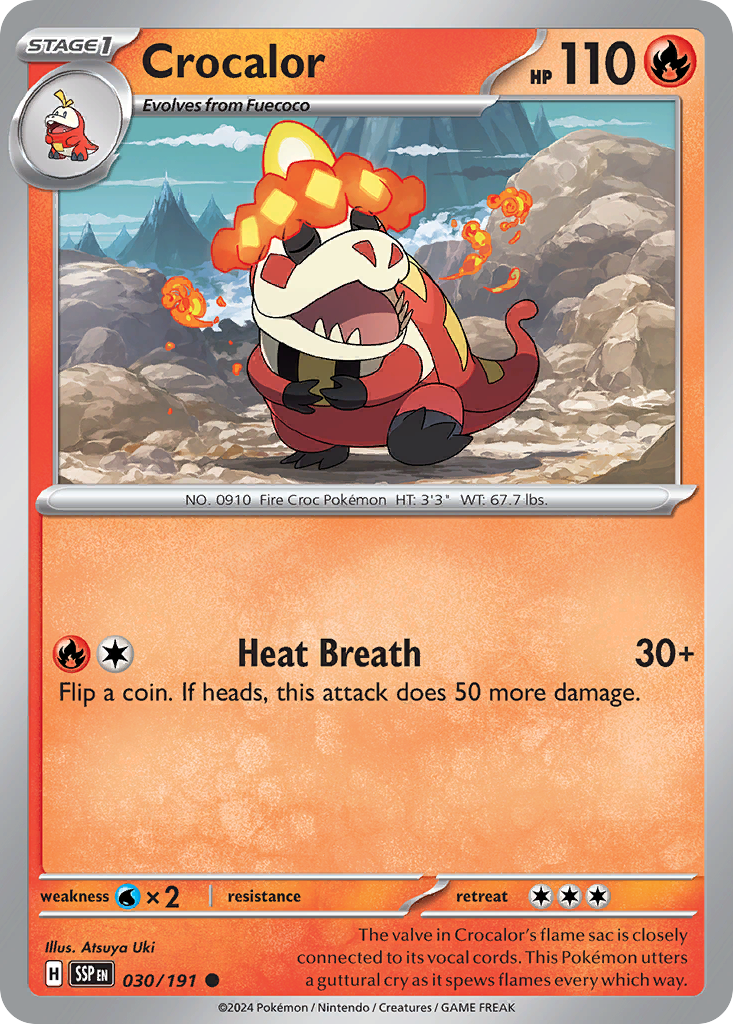 Crocalor 30/191 Common | Surging Sparks | Pokemon Card | eBay Crocalor 30/191 Common | Surging Sparks | Pokemon Card | eBay