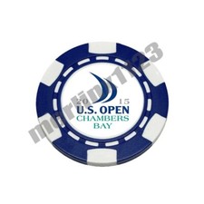 2015 US Open Chambers Bay - Dia-magnetic Clay Poker Chip Golf Ball Marker
