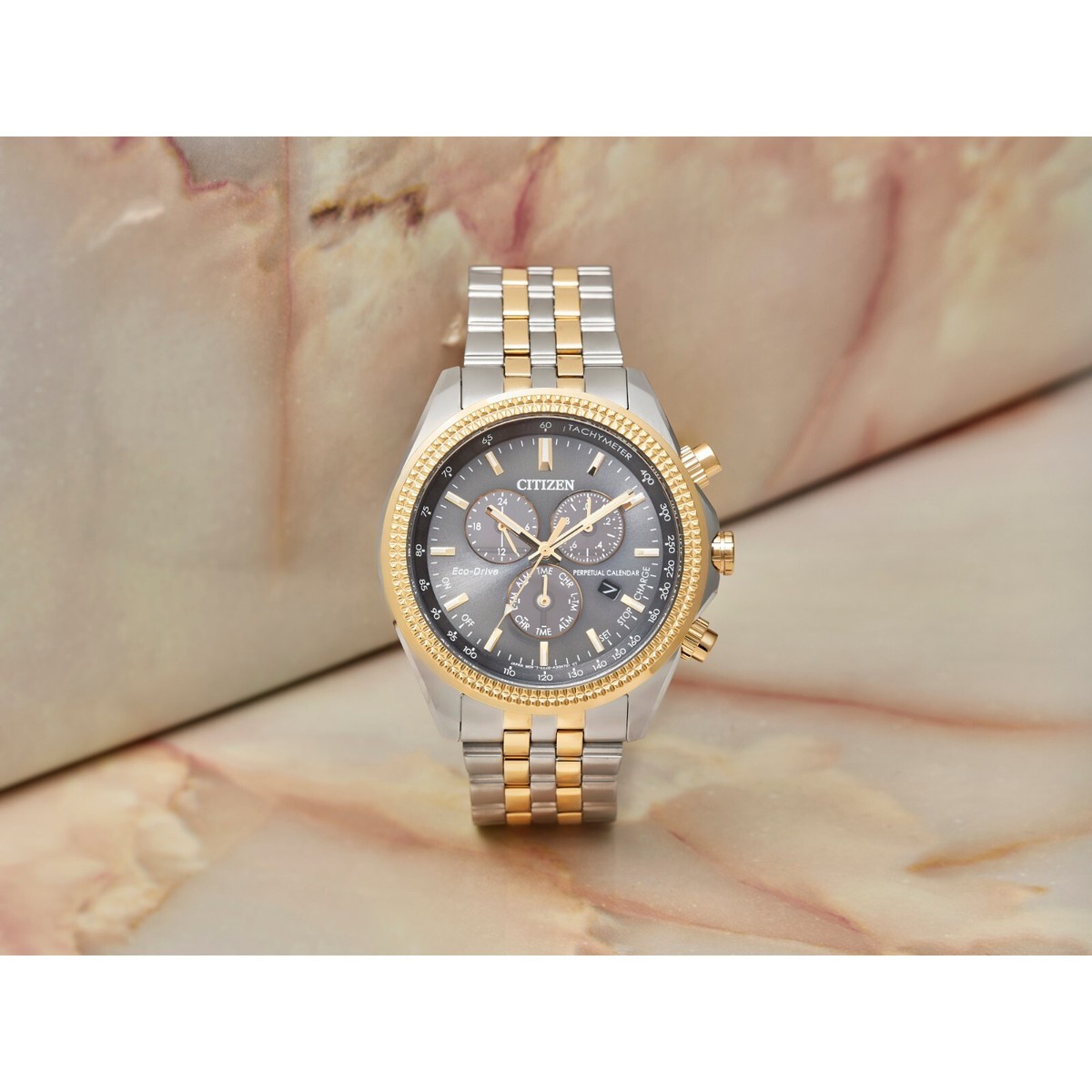 Citizen Mens Classic Chronograph Calendar Eco-Drive Silver