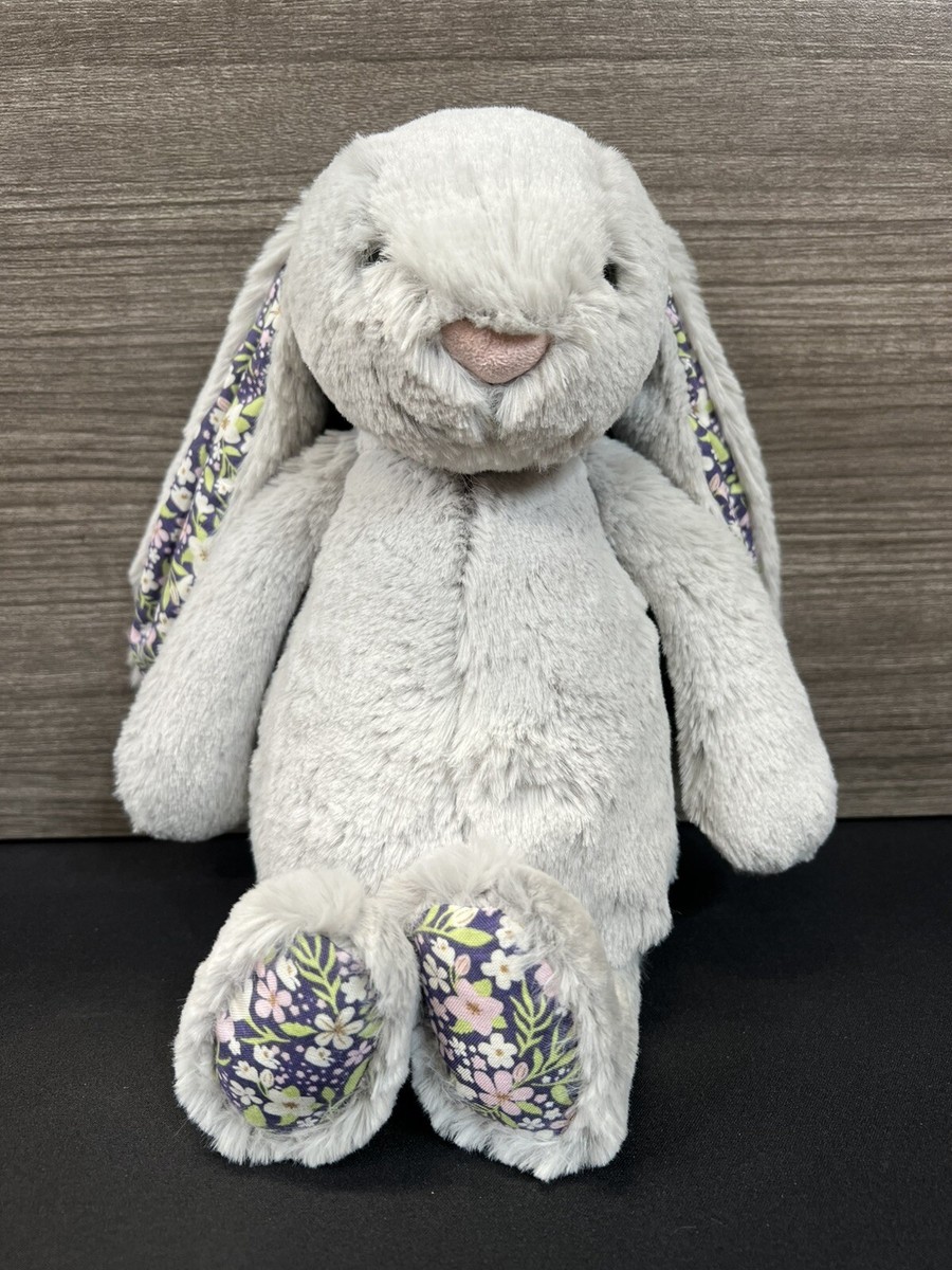  Medium BlossomDuskyBlueBunnyうさぎ NEW Jellycat Medium Blossom Silver Bunny 'Bloom' Original