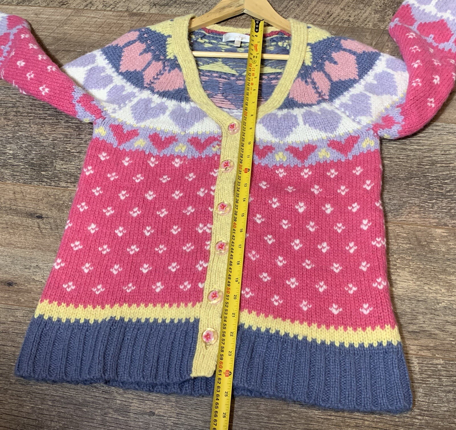 LoveShackFancy Deena Cardigan Hearts Baby Alpaca M Wool Blend RRP £475 - Small image 9