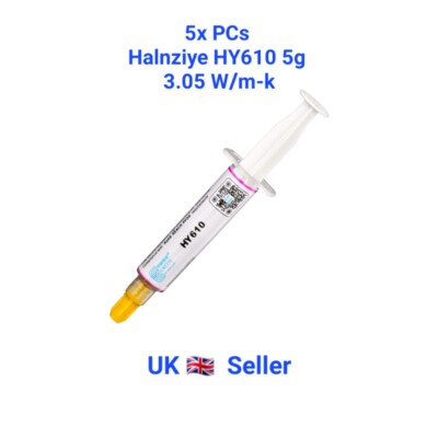 5 x Halnziye HY610 Gold 5g Tube Wärmeleitpaste / Paste für CPU Wärmeübertragungen