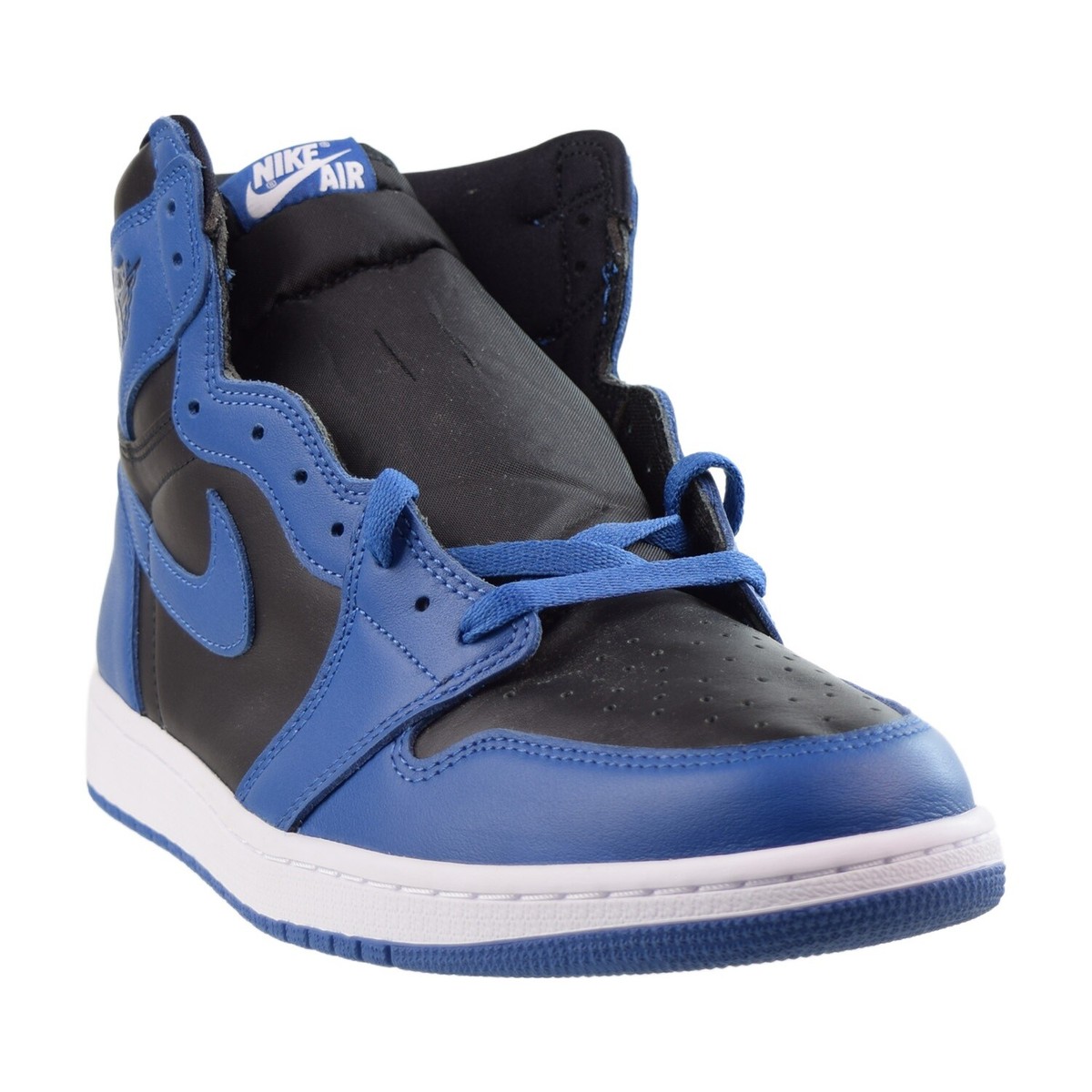 Jordan 1 Retro High Men's Shoes Dark Marina Blue-Black-White