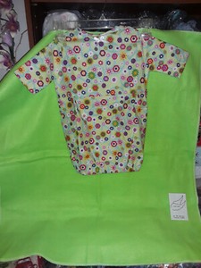 Green Flower Print- Baby Blanket Set. Brand New. Newborn -3 Months.