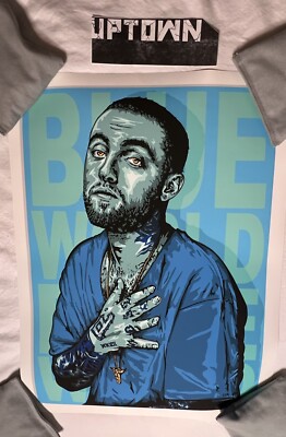 2022 Denial Mac Miller  Blue World print Artist Proof Rare Graffiti Art AP  RIP