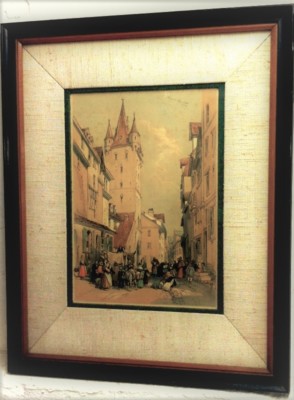 J.D. Harding (James Duffield ) 1834 Colored Lithograph ''Mayence''