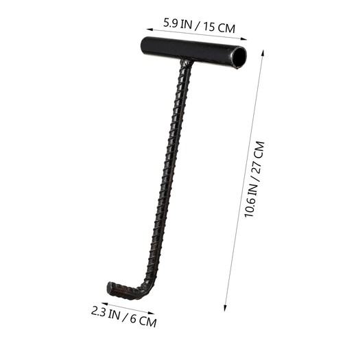 2 Pcs officiel Kanaldeckelhaken Schachthaken Kanaldeckelheber Der Ablaufabdeckung