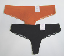 Auden Women's Variety Thong 2 Pack Size Medium 8-10