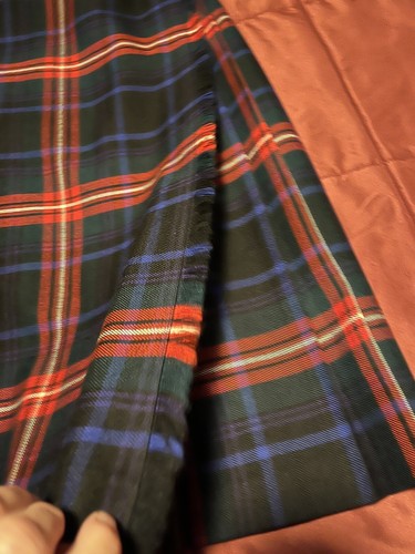 Pure New Wool Kilt Skirt Women Size 14 Scotland Knitwear Plaid Blue Red (93) - Picture 9 of 10