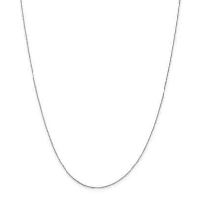 14k White Gold 0.50mm Box Link Chain 