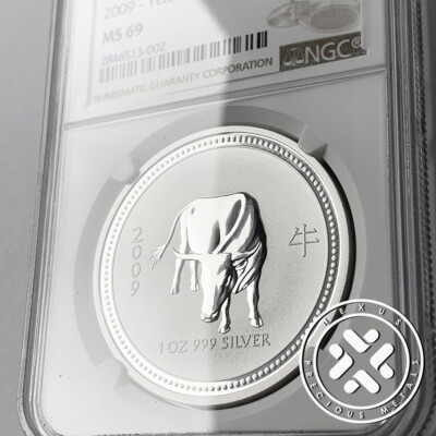 2007年イーグル銀貨NGC鑑定品MS69 2007/2009 NGC MS69 $1 AUSTRALIA LUNAR SERIES I YEAR OF THE