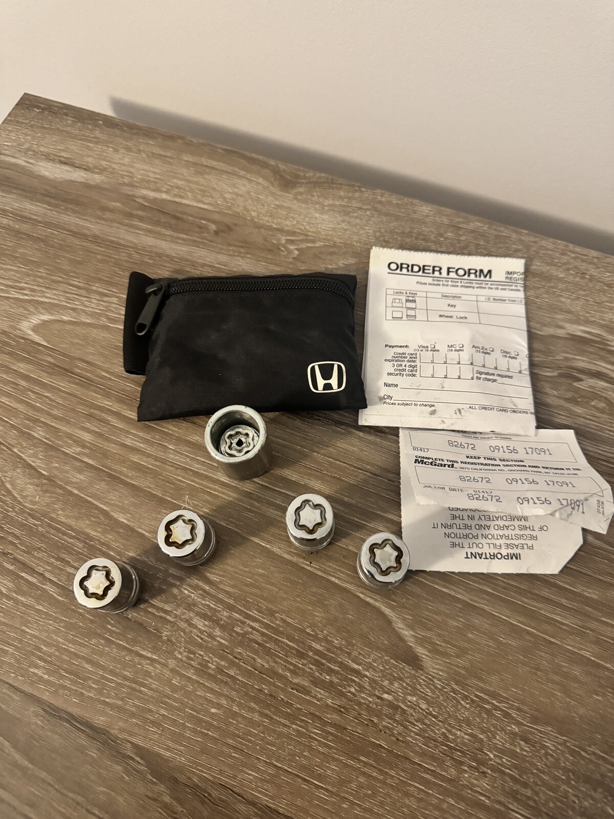 USED HONDA OEM WHEEL LOCK SET CRV HRV CIVIC LOOK! eBay