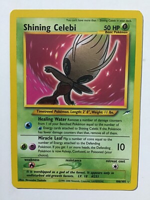 Pokemon cards Shining Celebi 106/105 ULTRA RARA HOLO NEO DESTINY