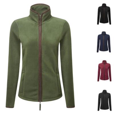 Premier Ladies Frauen Zip Up Fleece Jacke Uni High Neck Reißverschluss Outdoor Pullover