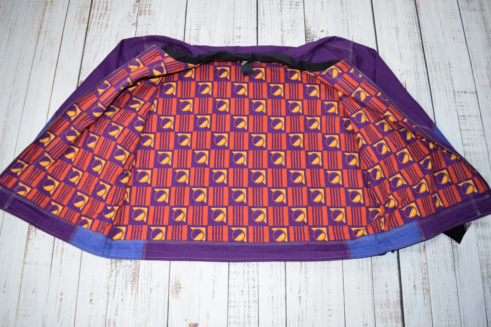 RARE VINTAGE '92 NIKE FLIGHT DETROIT JACKET PURPLE BLUE JACKET LINED XL NWT 1992 - product detail image 10