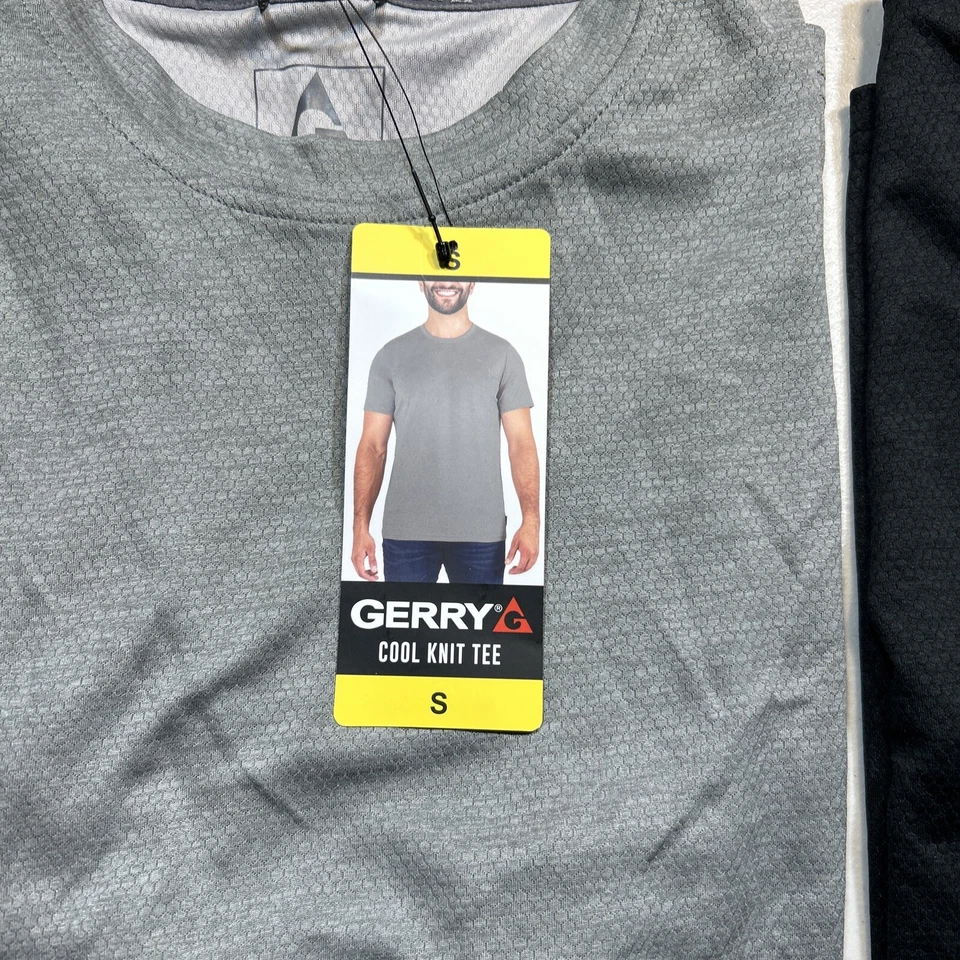 LOT OF 2 Gerry Men's Light Weight Cool Knit Tees Gray | NWT Size S - Image 4 of 4