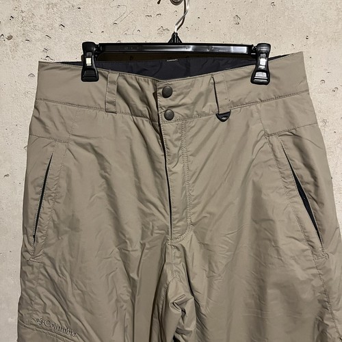 Columbia Pants Mens M Khaki Tan Snowboard Ski Snow Waterproof Fleece Lined - Picture 2 of 13