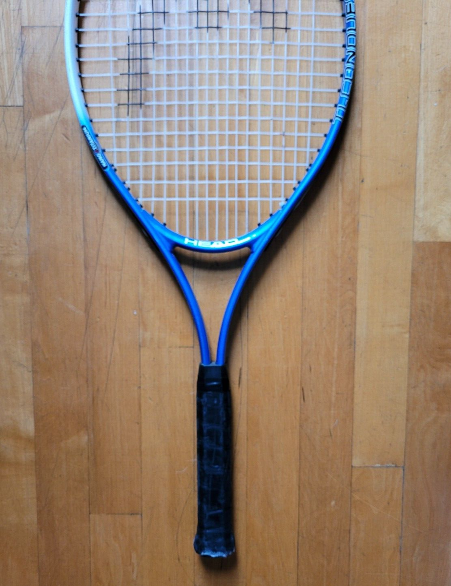 Raquette De Tennis HEAD Ti Conquest – Taille 4 3/8 – Nano Titane – Jaune Néon Et Bleu – Occasion