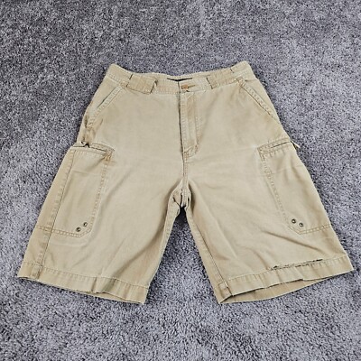 Abercrombie Fitch Cargo Shorts Mens Medium M Beige Baggy 100% Cotton  31x11
