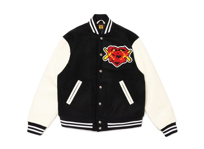 HUMAN MADE x KAWS Made Varsity Jacket #1 Black Red 2colors HUMAN MADE x KAWS Made Varsity Jacket #1 Black Red 2colors