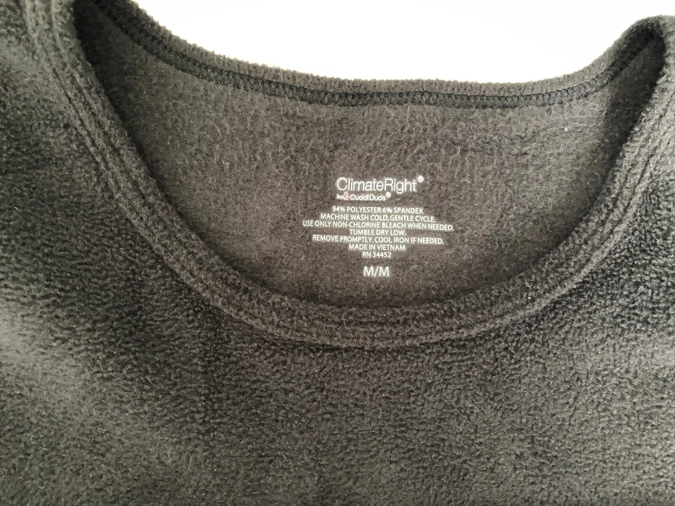 Cuddle Duds By Climate Right, Top Negro Manga Larga, Talla M, EC! Foto 4 de 4