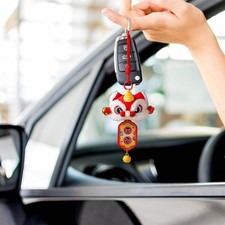 Chinese Lion Dance Keychain Spring Festival Hanging Decor Collectable Creative