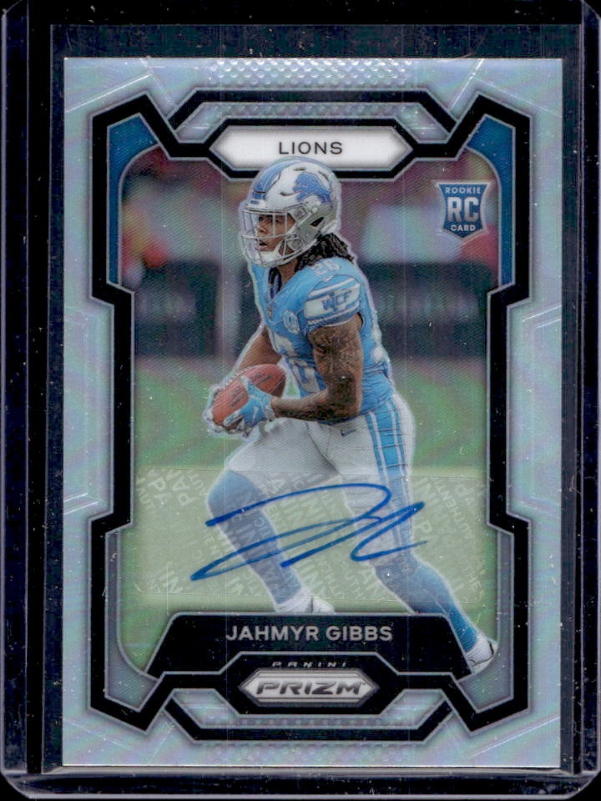 2023 Prizm Jahmyr Gibbs Auto RC Silver Rookie #331 Lions