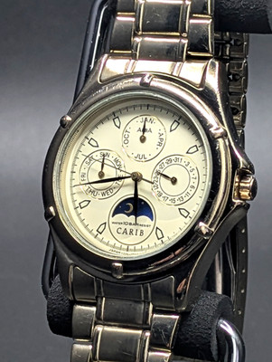 SEIKO ALBA CARIB Vintage Chronograph Quarz Herrenuhr V33F-6B80 aus Japan