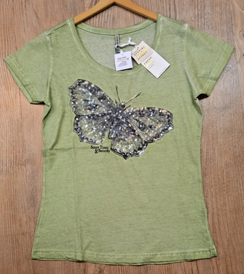 FRESH MADE Damen T-Shirt - Gr. S - grün - neu mit Etikett