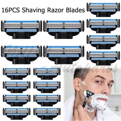 16PCS MACH 3 Men's Razor Blades Refill Replacement Comfortable Shave Trimmer US