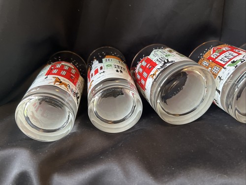 Set Of 6 VINTAGE LIBBEY CHRISTMAS WINTER VILLAGE Glass Tumblers Mint Condition - Picture 12 of 13