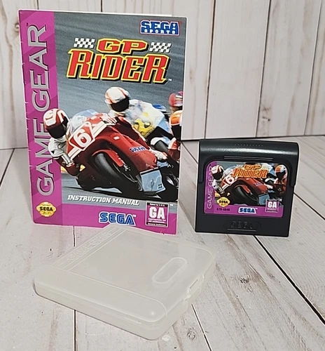Sega Game Gear Cartridge  "GP Rider" Authentic + Case + Manual Tested