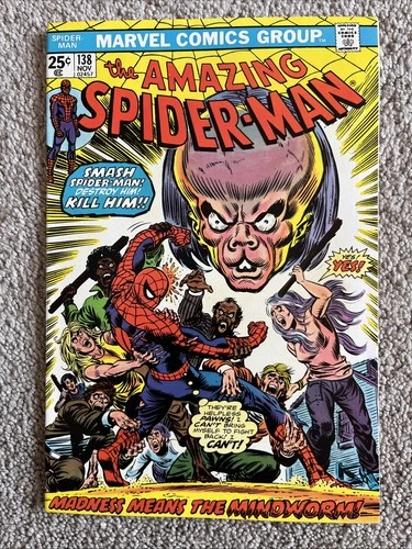 1974 Amazing Spider-Man #138 Marvel Comics 1st Mindworm High Grade (with MVS)