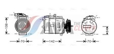AVA Clever Choice Kompressor Klimaanlage VNK087 für VW MULTIVAN T5 7HM 7HN 7HF