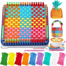 CCTVRTV Weaving Loom Kit Toys for Kids and 8 in, blue/orange green red