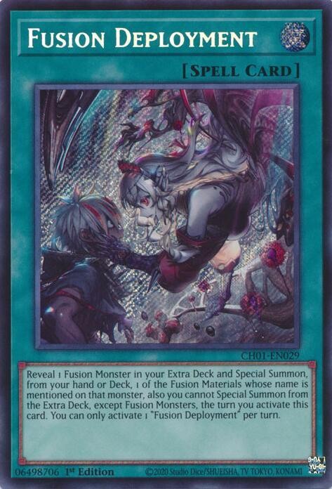 YUGIOH 1x Fusion Deployment (Secret Rare) Secret Rare CH01-EN029 NM