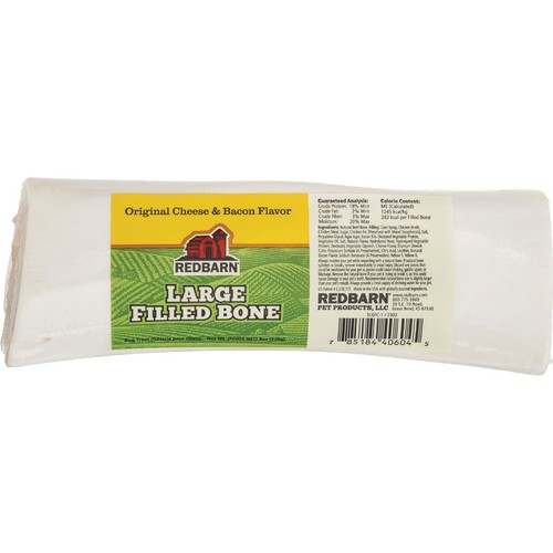 Redbarn Large Cheese & Bacon Flavor Filled Beef Bone Dog Treat 416004 RedBarn