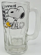 Vintage Peanuts Snoopy Woodstock Mug “Root Beer Dreams” Series (c. 1970s)