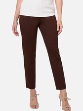 Tailored By Susan Graver Metro Knit Slim Leg Trouser Size 4X Brown A607347