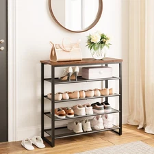 HOOBRO Shoe Rack 5-Tier Shoe Storage Unit Shoe Organizer Shelf Saving Space