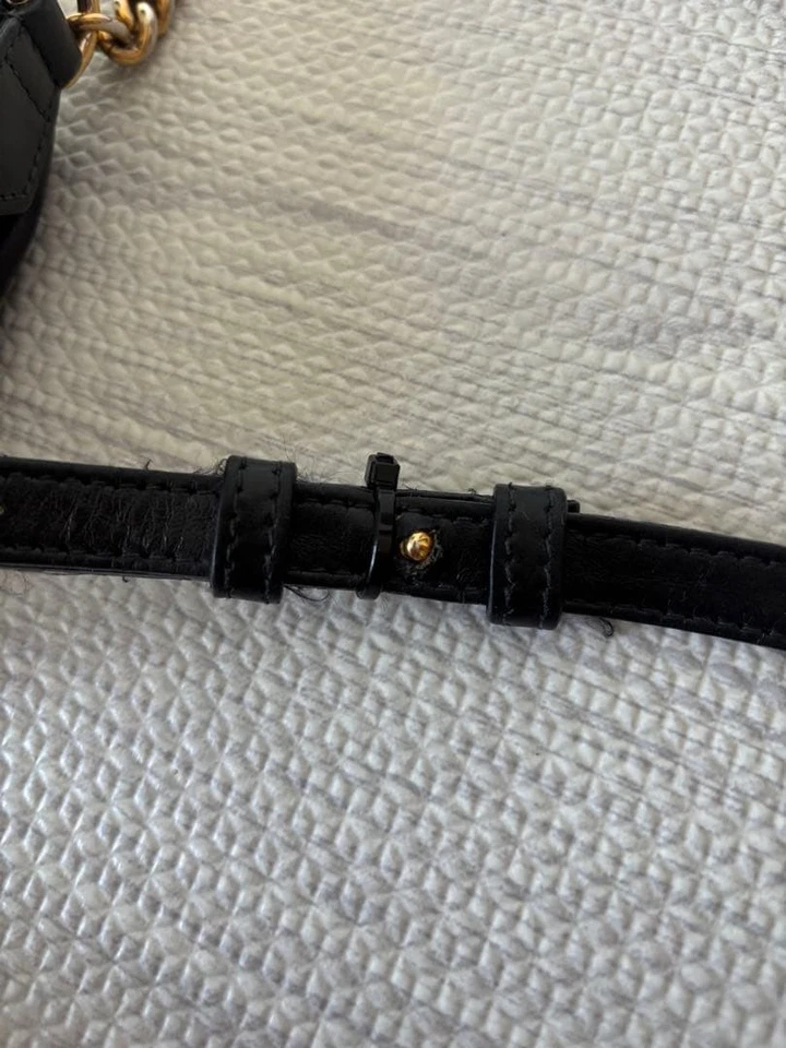 GUCCI Black Leather Shoulder Bag Marmont - Image 4 of 4