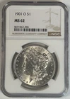1901 O Morgan Silver Dollar Coin NGC MS 62