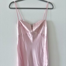 Reformation Brie Silk Dress Size 8 NWT Cherry Blossom Pastel Pink Maxi Formal