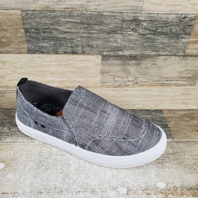 Roxy Lola Womens Shoes Sz 7 Gray Comfort Slip On Low Top Round Toe Sneakers
