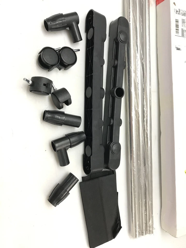 relaxdays Appendiabiti regolabile su ruote - Argento incompleto - Immagine 3 di 4