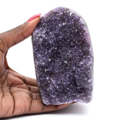 Amethyst Geode Runde Form - Harmonische Dekoration 585gr 100mm Brasilien