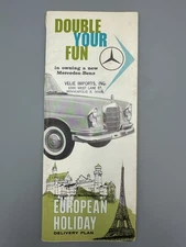 1960s MERCEDES BENZ Automobile Overseas Delivery Advertising Brochure Vintage