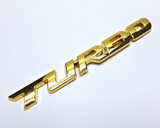 Turbo Gold Emblem Decal Sticker Self Adhesive 12.0 Cm X 1.4cm Or 4.72 X 0.55 Turbo Gold Emblem Decal Sticker Self Adhesive 12.0 Cm X 1.4cm Or 4.72 X 0.55