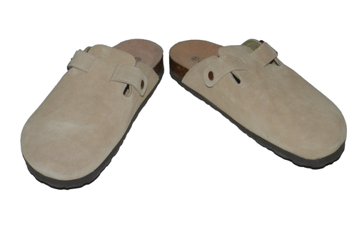 Women's Suede Clogs Leather Mules Cork Footbed Sandals Potato Shoes with Arch... - Picture 4 of 11
